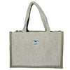 Fashmade Jute Carry Handbag For Men Women | Multi-Purpose Daily Use Tote Regular Eco-Friendly Shopping - Cream
