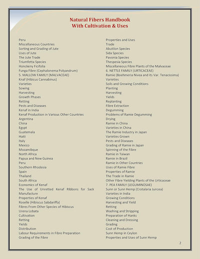 Natural Fibers Handbook with Cultivation & Uses [Paperback]
