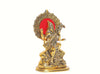 Gold Plated Maa Saraswati Metal Statue,Hindu Goddess Saraswati ji Murti for Pooja,Meditation,Office,Home,Study Table Decorative