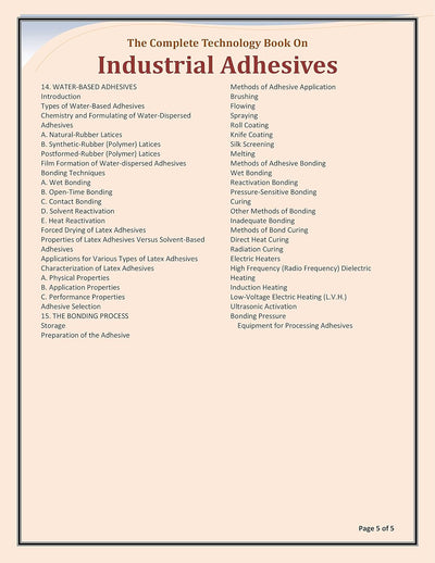 The Complete Technology Book on Industrial Adhesives by NPCS Board of Consultants & Engineers [Hardcover]