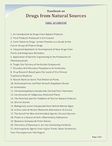 Handbook on Drugs from Natural Sources by H. Panda [Paperback]