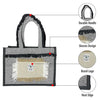 Fashmade Jute Carry Handbag For Men Women | Multi-Purpose Daily Use Tote Regular Eco-Friendly Shopping Balck
