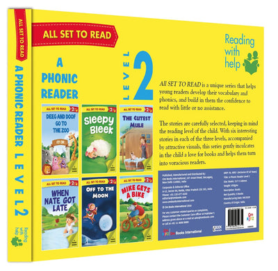 All set to Read- A Phonic Reader- Level 2 ( 6 books) by Om Books Editorial Team [Paperback]