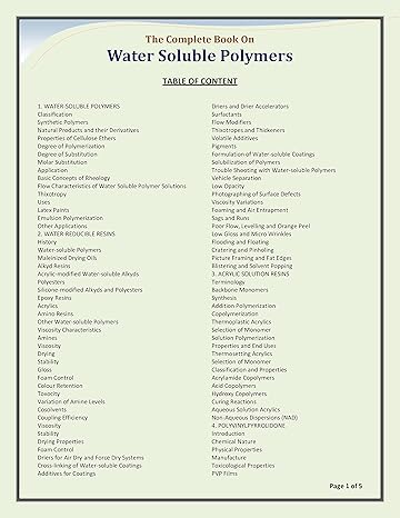 The Complete Book on Water Soluble Polymers [Paperback]