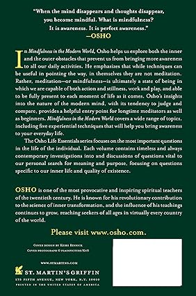 Mindfulness in the Modern World by Osho [Paperback]