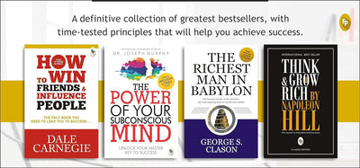 World's Greatest Books For Personal Growth & Wealth by Dale Carnegie,Napoleon Hill,Dr.Joseph Murphy,George S. Clason [Paperback] Set of 4 Books
