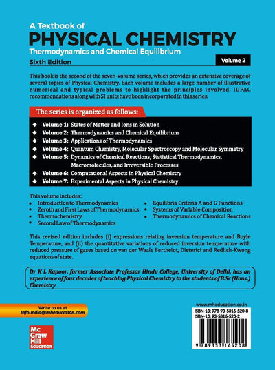 A Textbook of Physical Chemistry by K. L. Kapoor [Paperback]