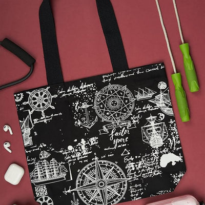 Premium Canvas Tote Bag for Women with Zip and Inner Pocket for Shopping, Office, Travel and Daily Use