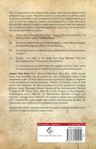 Repertory of the Homoeopathic Materia Medica by Dr. J.T. Kent [Hardcover]