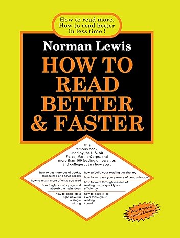 How To Read Better & Faster by Norman Lewis [Paperback]