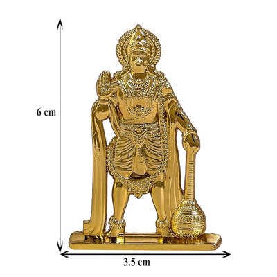 Hindu Gods : Hanuman Ji Idol Statue for Car & Home Temple - Exquisite Statue of Bajrang Bali with Gada