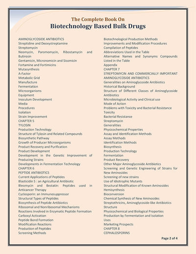 The Complete Book On Biotechnology Based Bulk Drugs by NPCS [Paperback]