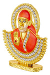 Metal God Sai Baba Face Brass Idol for Temple, Home, Offices, Car Dashboard or Decoration