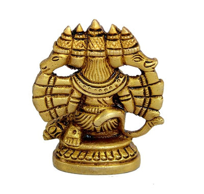 Hindu Gods : Hanuman Ji Brass Panchmukhi Idol