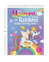 Ride A Unicorn and Chase The Rainbow - Sticker Coloring Book With 100+ Stickers [Paperback]