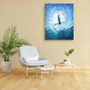 Canvas Print Woman Diving in a Sea | Unframed Premium Painting for Bedroom & Living Room | 12 x 15.2 inch (30 x 39 cms)