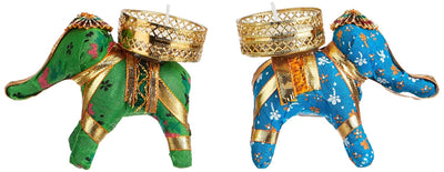 Handcrafted Recycled Material Elephant Tealight Candle Holder for Diya Home Decoration