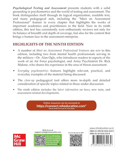 Psychological Testing And Assessment by Ronald Jay Cohen, Mark E. Swerdlik [Paperback]