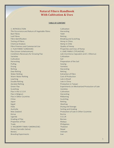 Natural Fibers Handbook with Cultivation & Uses [Paperback]