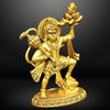 Hindu Gods : Hanuman Ji Bajrang Bali Idol Brass Finish Pratima – Divine Décor Statue for Car Dashboard, Home and Office