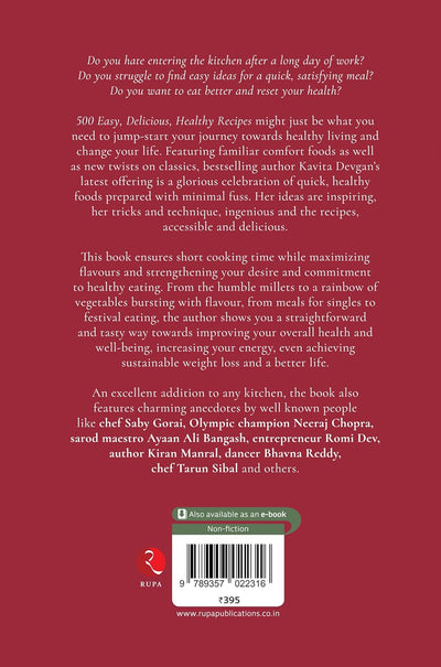 500 Easy, Delicious, Healthy Recipes by Kavita Devgan [Paperback]