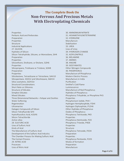 The Complete Book on Non-Ferrous and Precious Metals with Electroplating Chemicals by Dr. H. Panda [Paperback]