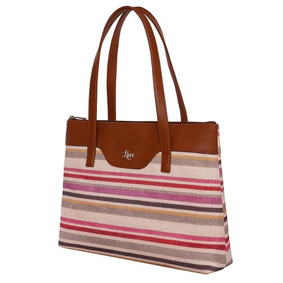 Printed Jute Vegan Leather Handcrafted Women's Office Bag