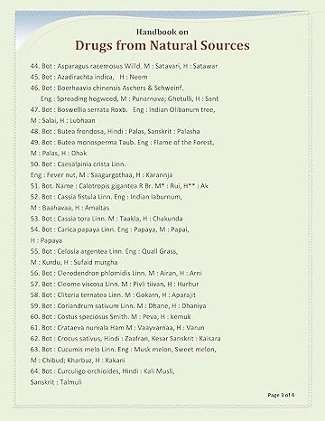 Handbook on Drugs from Natural Sources by H. Panda [Paperback]