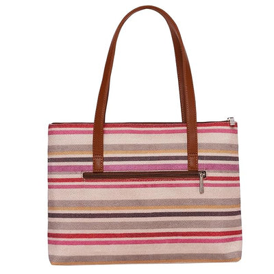 Printed Jute Vegan Leather Handcrafted Women's Office Bag