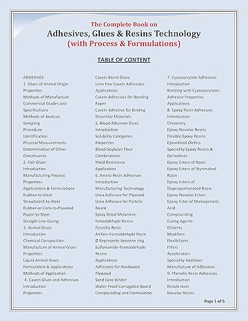 Adhesives, Glues & Resins Technology [Paperback]