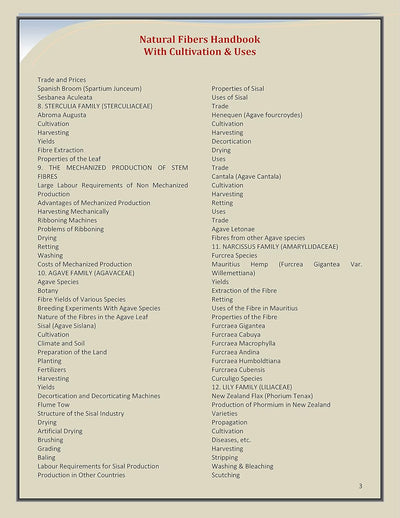 Natural Fibers Handbook with Cultivation & Uses [Paperback]