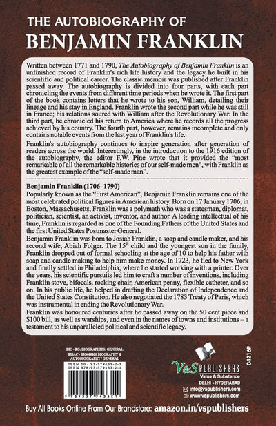 The Autobiography of Benjamin Franklin by Benjamin Franklin [Paperback]