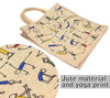 Jute Bag Tote eco Friendly Bag for shopping/tiffin/picnic/grocery/gym hand bag with zip and handle