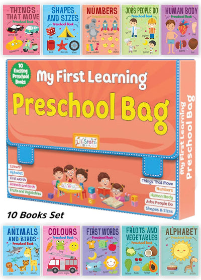 My First Learning Preschool Bag - Set of 10 Exciting Preschool Books by [Team Pegasus]