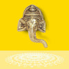 Pure Brass Ganesha Wall Hanging Idol Wall Decorative Sculpture | Religious Showpiece for Home Wall Decor, Pooja Room