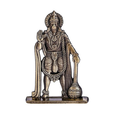 Hindu Gods : Hanuman Ji Idol Statue for Car & Home Temple - Exquisite Statue of Bajrang Bali with Gada