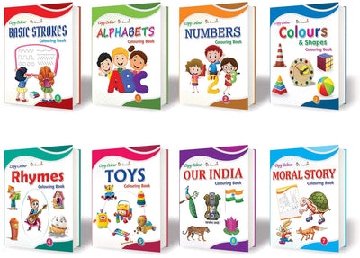Colouring Books Collections for Early Learning Pack of 8 [Paperback]