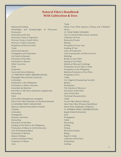 Natural Fibers Handbook with Cultivation & Uses [Paperback]