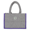 Fashmade Jute Carry Handbag For Men Women | Multi-Purpose Daily Use Tote Regular Eco-Friendly Shopping - Purple