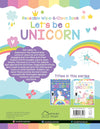 Lets be a Unicorn Reusable Wipe And Clean Activity Book [Paperback]