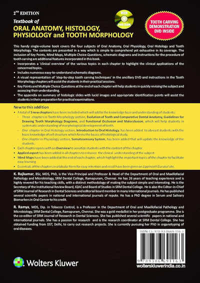 Textbook of Oral Anatomy, Physiology, Histology and Tooth Morphology, 2D by Rajkumar & Ramya [Paperback]