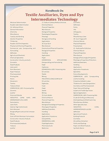 TEXTILE AUXILIARIES, DYES AND DYE INTERMEDIATES TECHNOLOGY [Paperback]