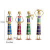 Lamcy Plaza Metal Rajasthani Kalbelia Tea Light Doll Set of 4 Candle Holder