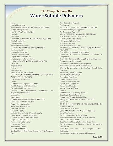 The Complete Book on Water Soluble Polymers [Paperback]