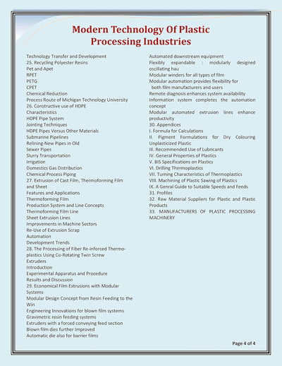Modern Technology of Plastic Processing industries [Paperback]