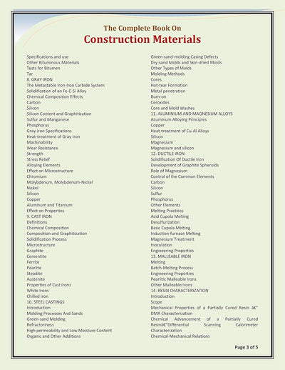 The Complete Book on Construction Materials by NPCS BOARD OF CONSULTANTS & ENGINEERS [Paperback]