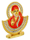 Metal God Sai Baba Face Brass Idol for Temple, Home, Offices, Car Dashboard or Decoration