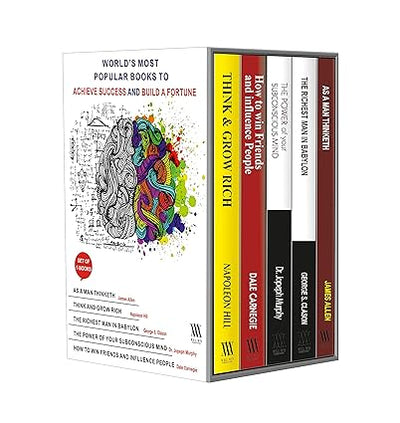 Worlds Greatest Books For Personal Growth & Wealth by Dale Carnegie, Napoleon Hill, Dr. Joseph Murph, James Allen, George S Clason [Paperback] Set Of 5 Books