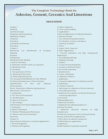 Asbestos, Cement, Ceramics and Limestone by Dr. H. Panda [Paperback]