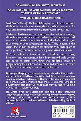 Believe in Yourself by Dr Joseph Murphy [Paperback]